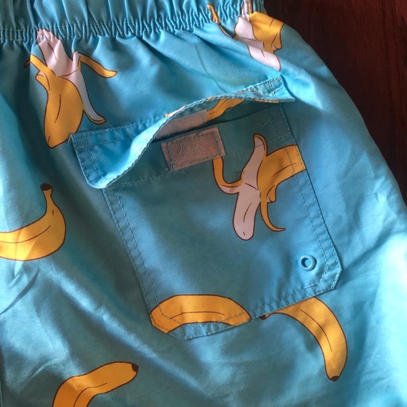 Swim Trunks with Banana Print Design - Picture 4 of 4